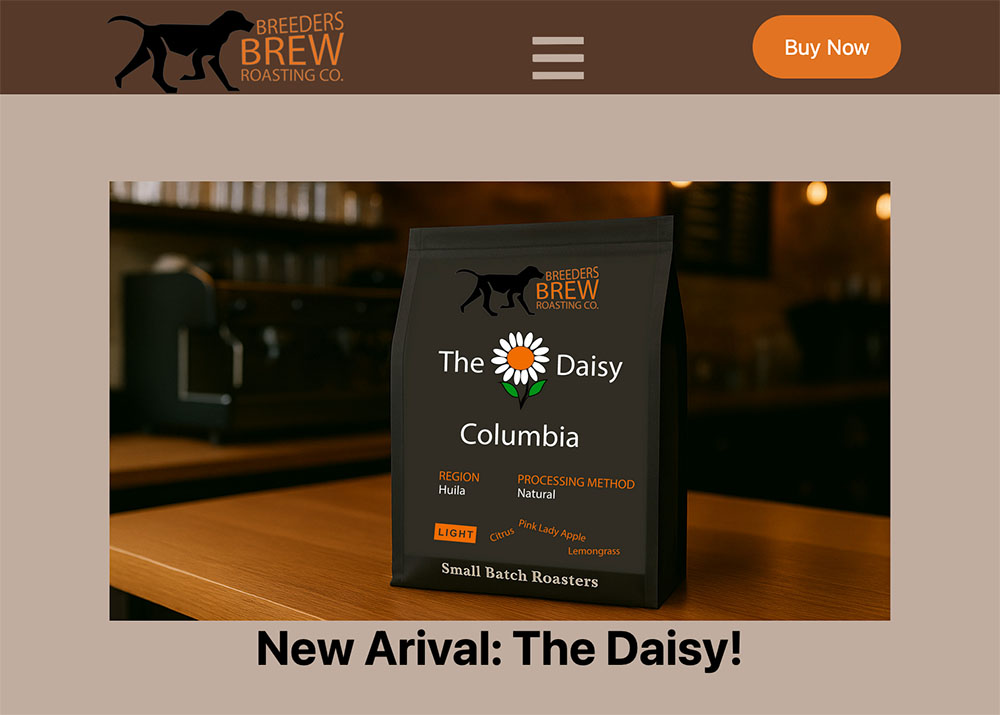 breeders brew shopping page screen shot