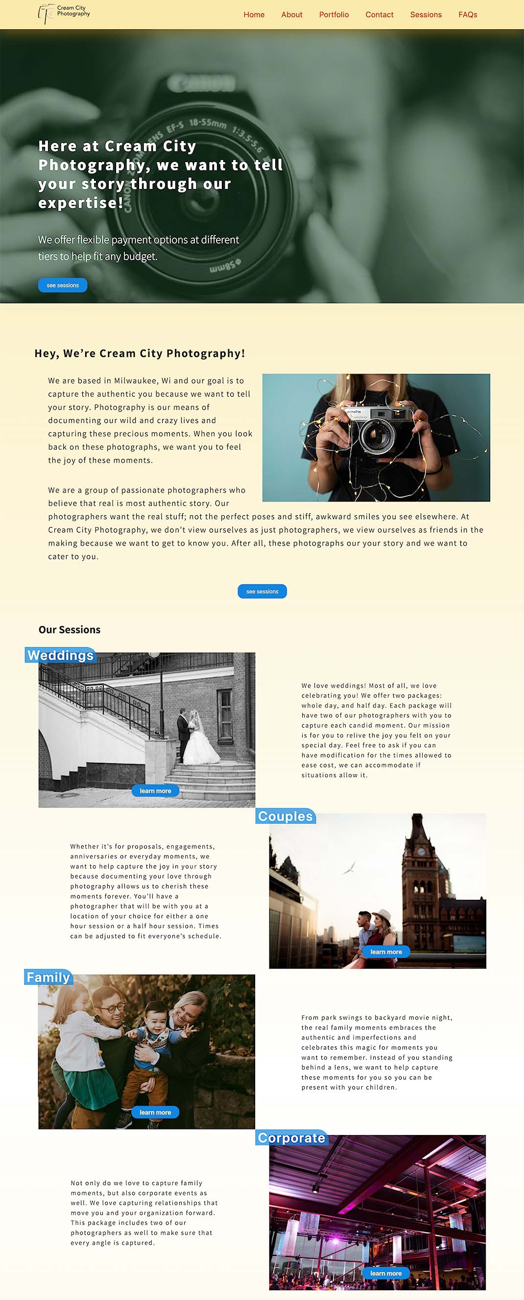 cream city photography home page